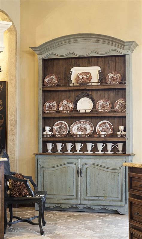 how to decorate the open area of a china hutch
